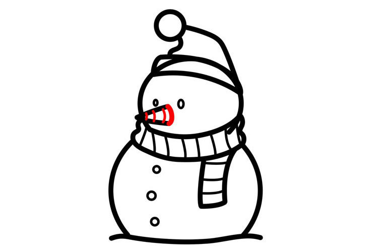 雪人简笔画画法详解