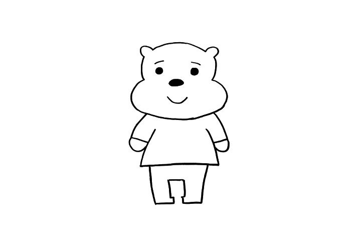 维尼熊简笔画画法步骤