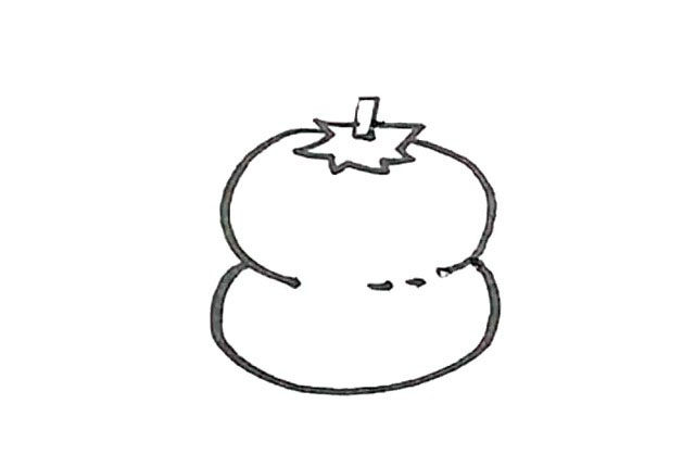 柿子简笔画画法步骤