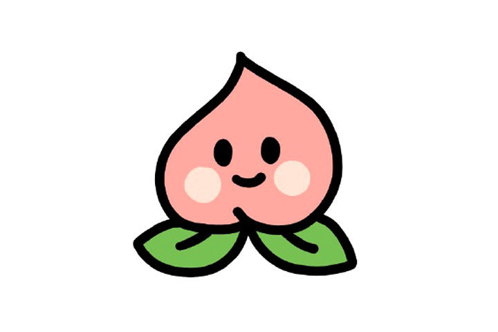 如何画可爱的水蜜桃