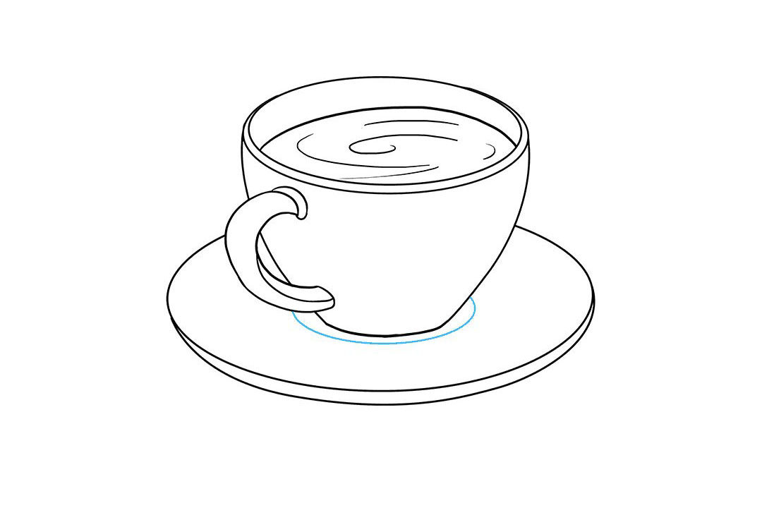 如何画咖啡杯简笔画