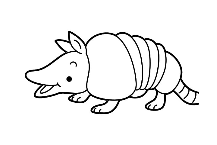 犰狳简笔画图片