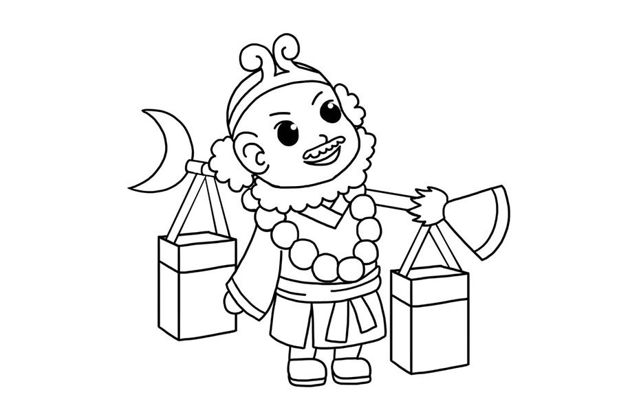 四大名著西游记人物沙僧简笔画教程