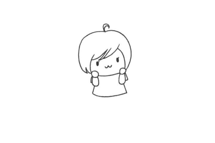 卖萌小女孩怎么画