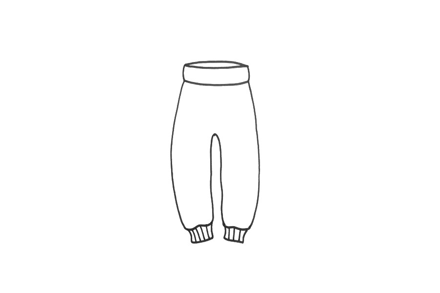 休闲长裤怎么画