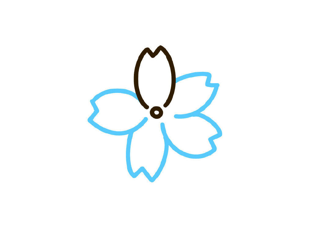 樱花简笔画教程