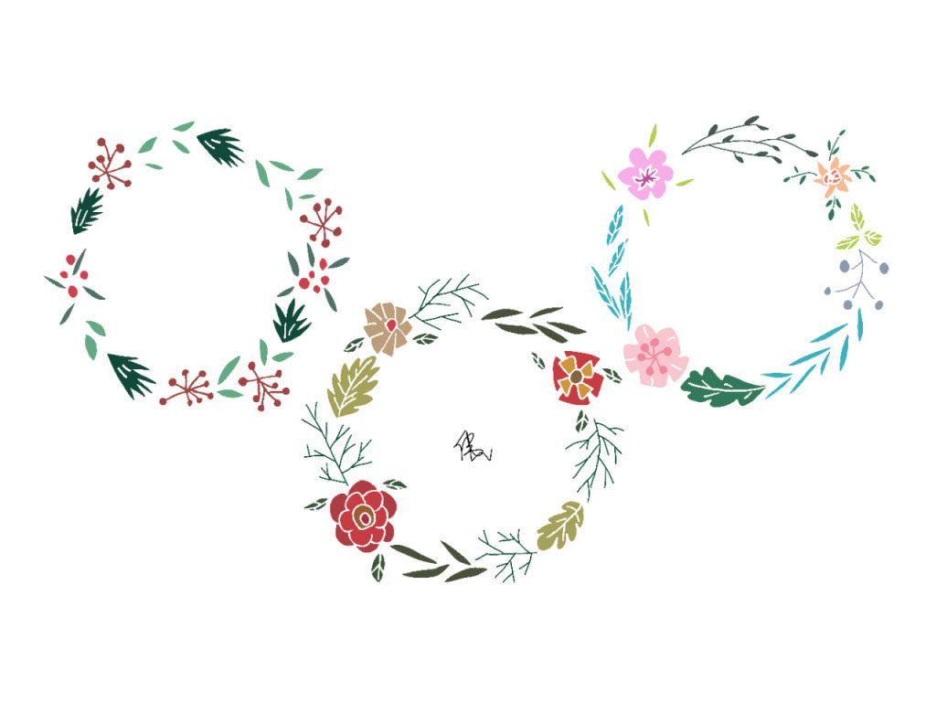 春天的感觉简笔画花环
