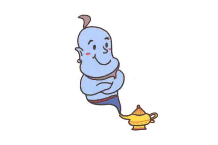 阿拉丁神灯 灯神怎么画