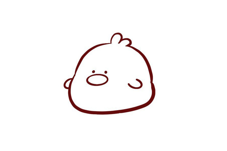 可爱的小鸡简笔画教程