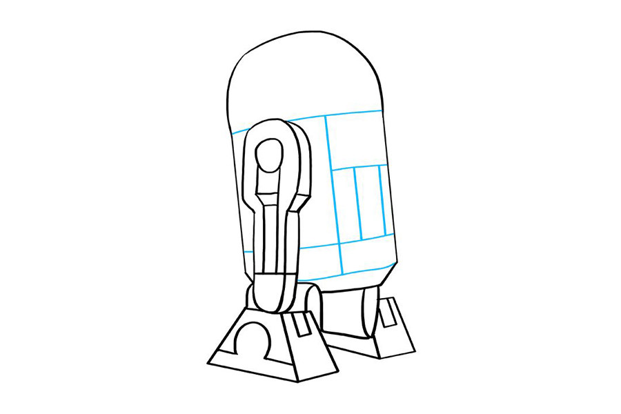 星球大战 R2-D25040机器人怎么画