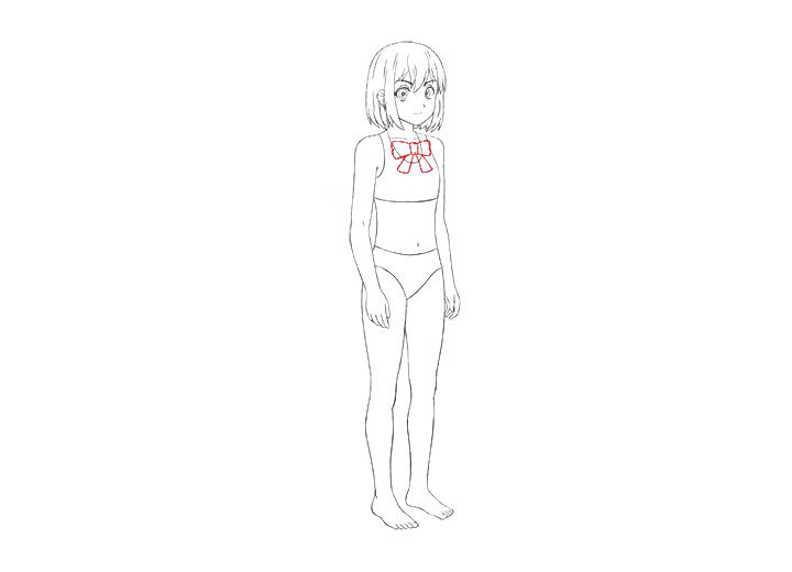 怎么画漫画人物-穿校服女孩