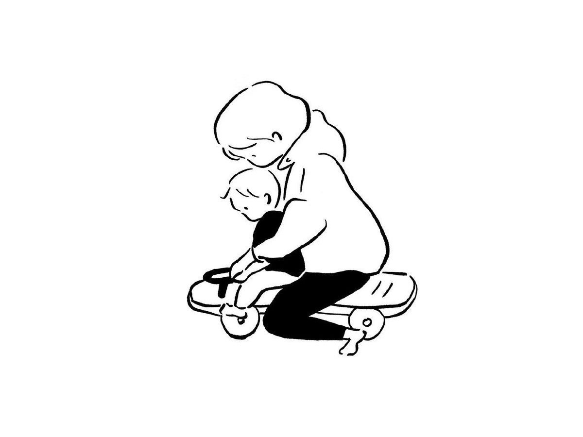 一组妈妈日常带娃简笔画图片