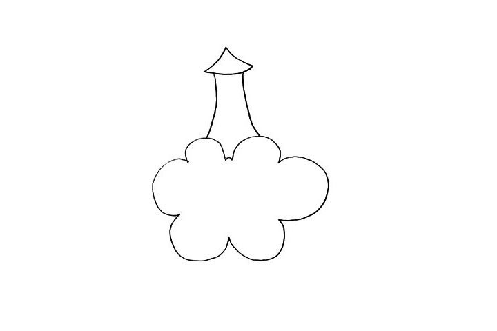 天空之城简笔画画法步骤