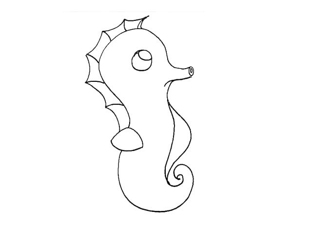 海马简笔画教程