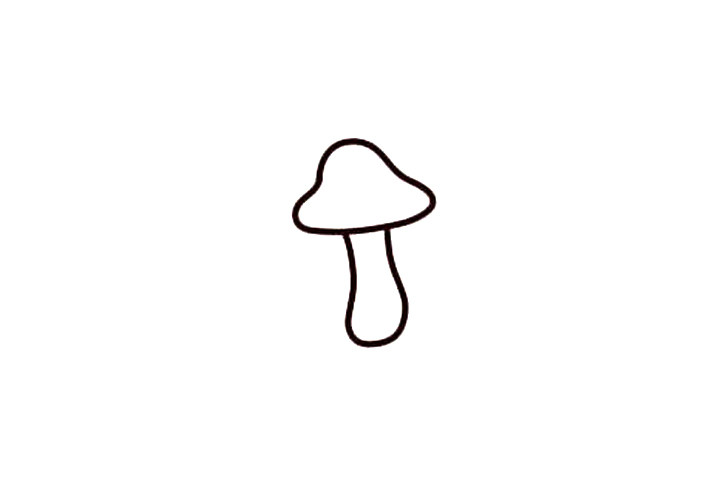 可爱蔬菜简笔画 香菇怎么画