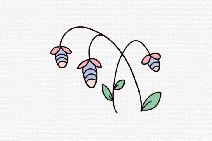 阳春三月漂亮的花朵简笔画图片