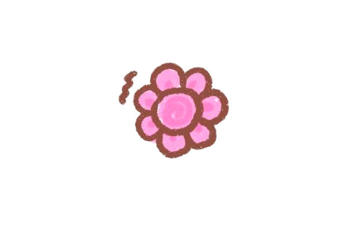 花儿朵朵十张简单好画的花朵简笔画图片