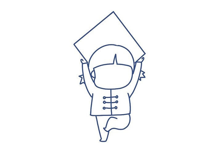 新春福娃简笔画画法步骤