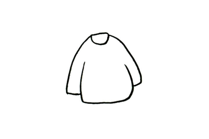 衣服简笔画大全 条纹衫怎么画
