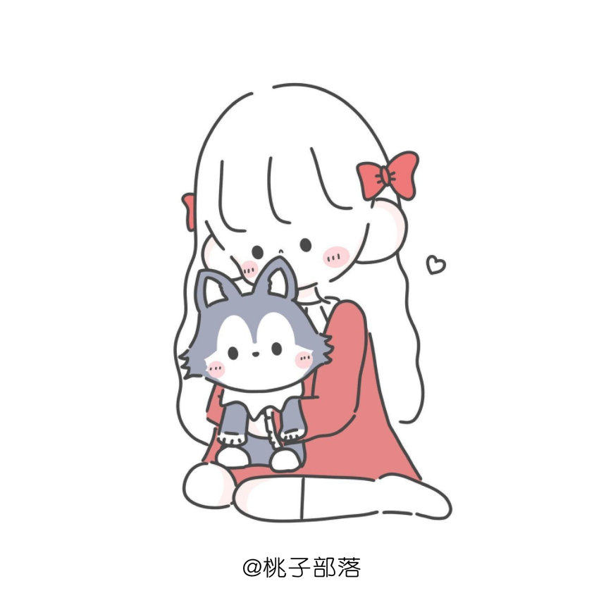 分享一组来自chama的简笔画，小姐姐的头发是不是太好画了