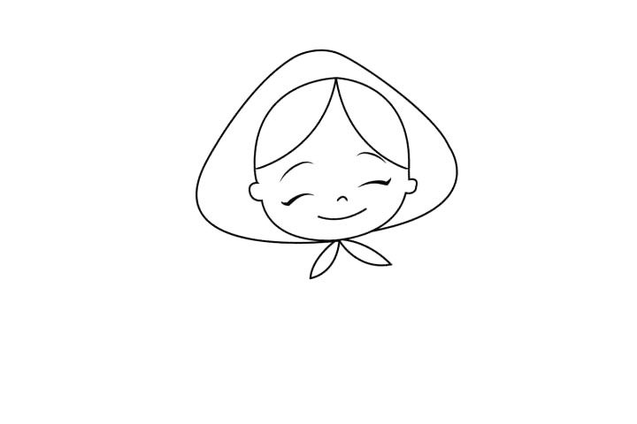 小红帽简笔画画法教程