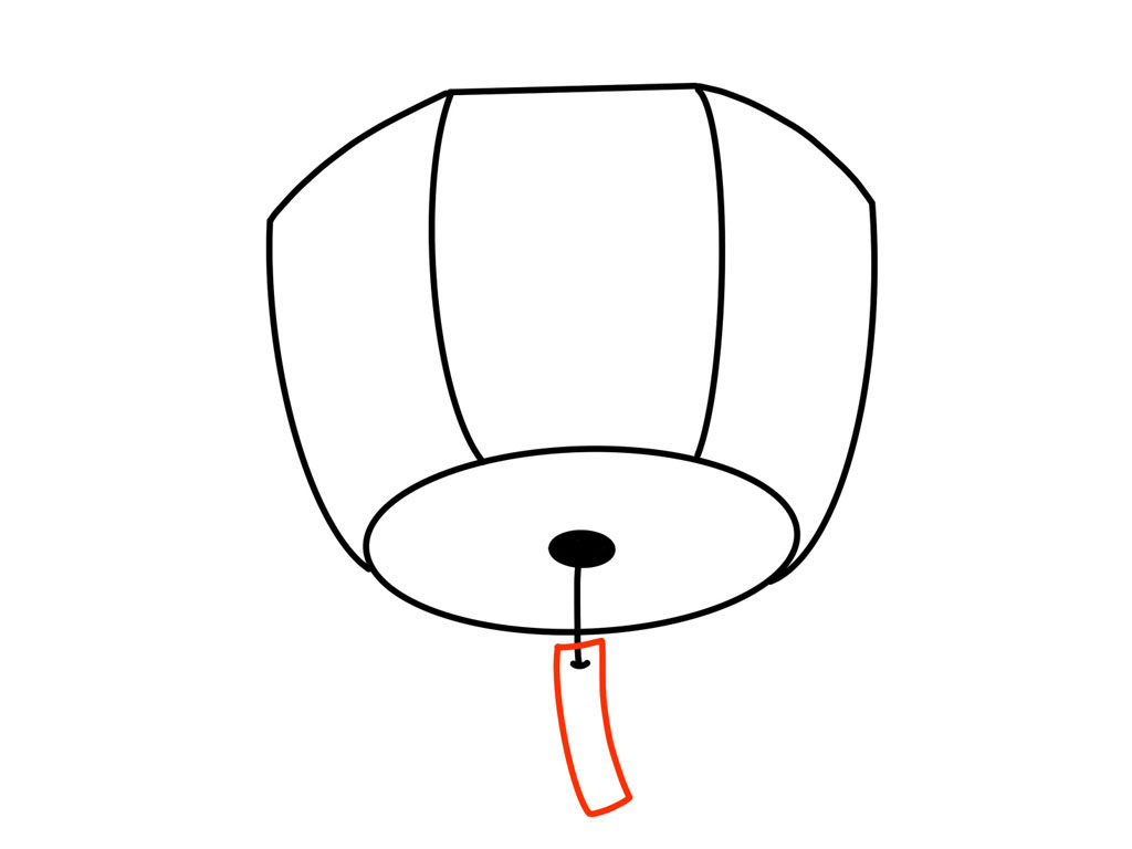 孔明灯简笔画画法步骤