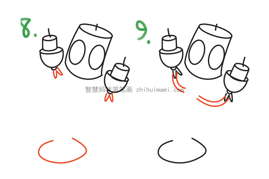 如何画卡通烛台