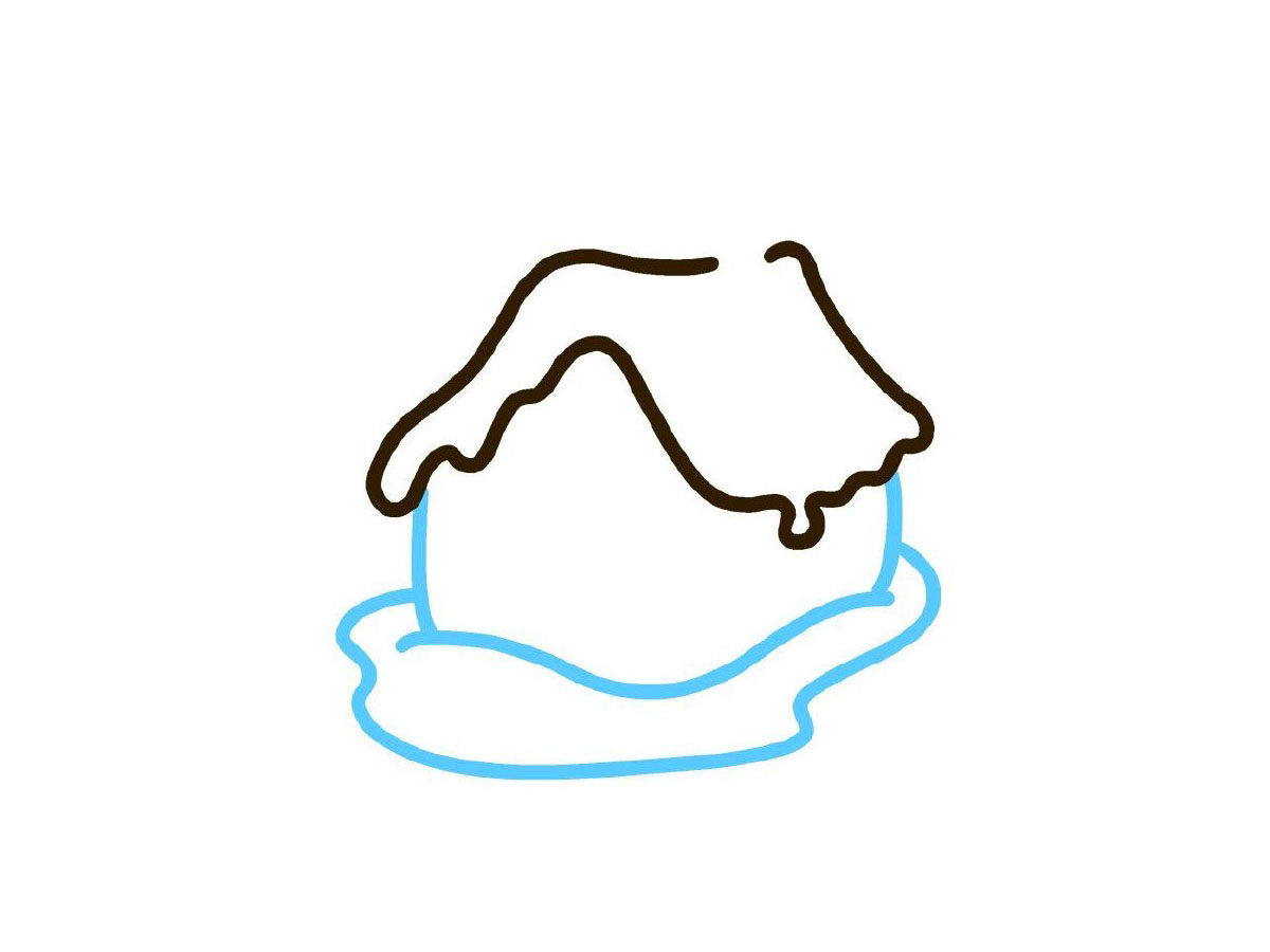 圣诞节雪屋简笔画画法步骤