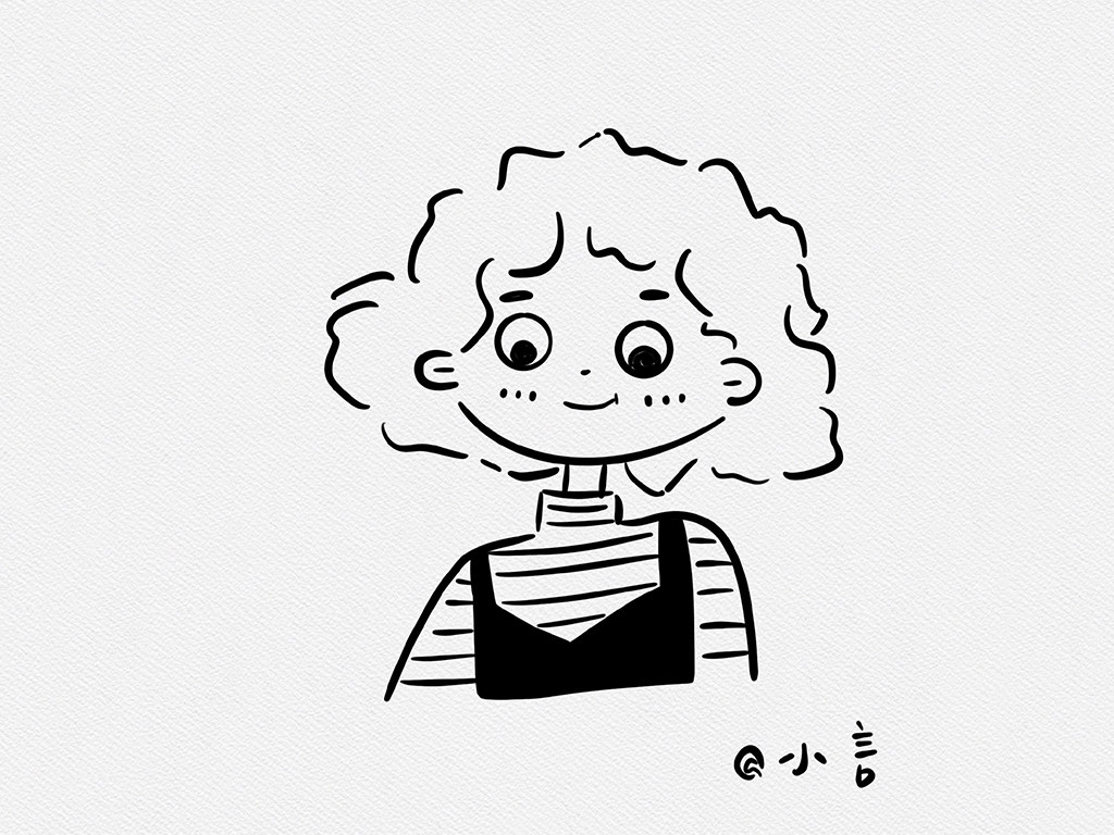 学画可爱小女孩简笔画