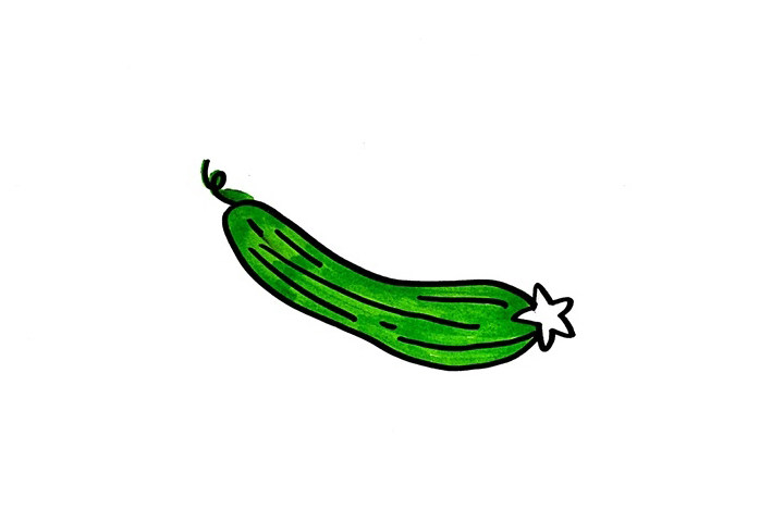蔬菜简笔画大全 丝瓜怎么画