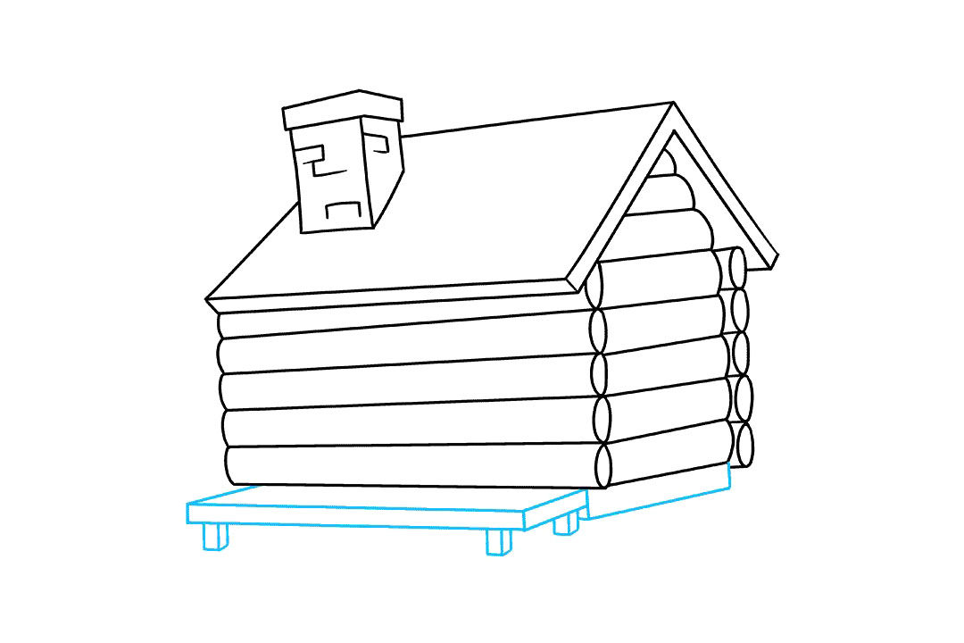 小木屋怎么画