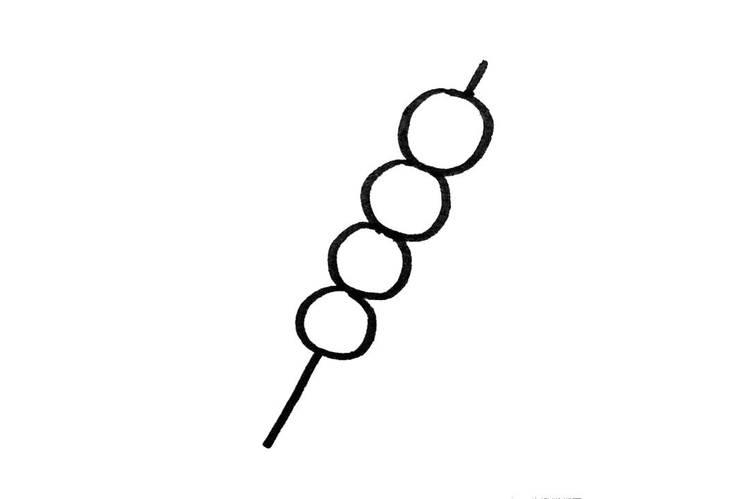 冰糖葫芦简笔画画法