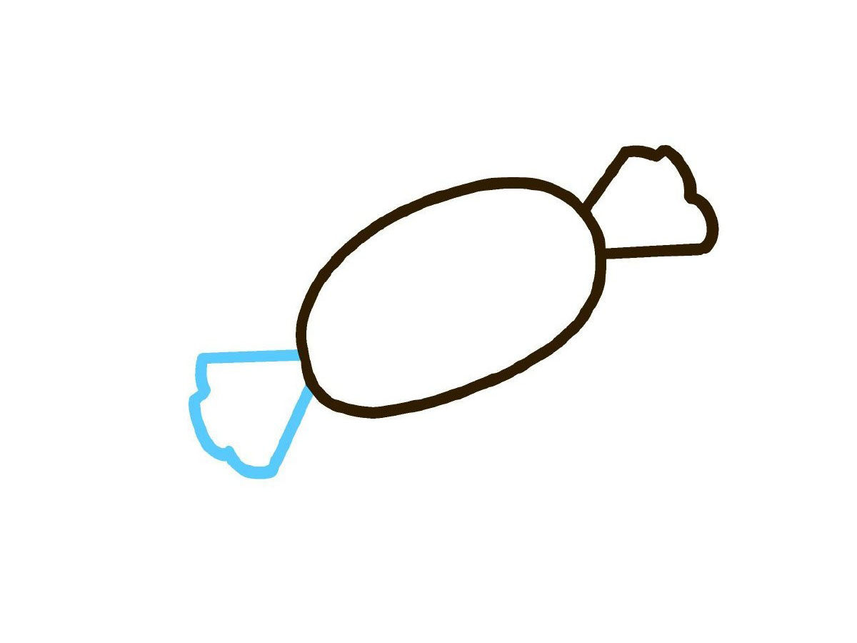 糖果简笔画画法步骤