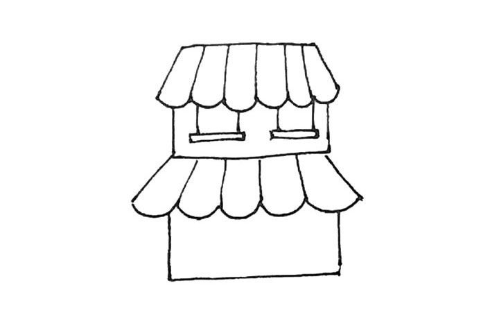 小楼房简笔画画法步骤