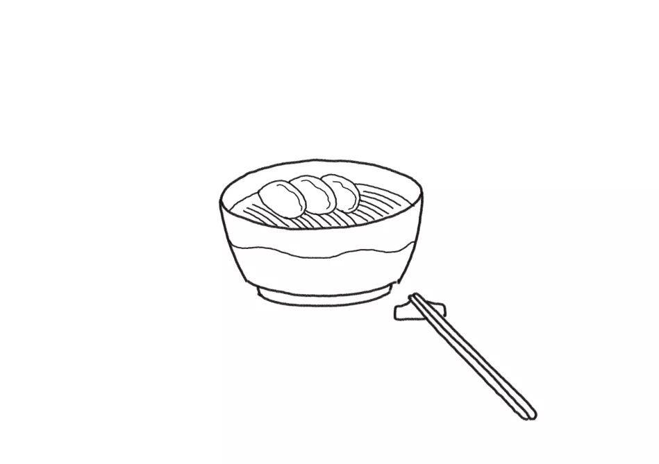 一桌美食简笔画画法步骤