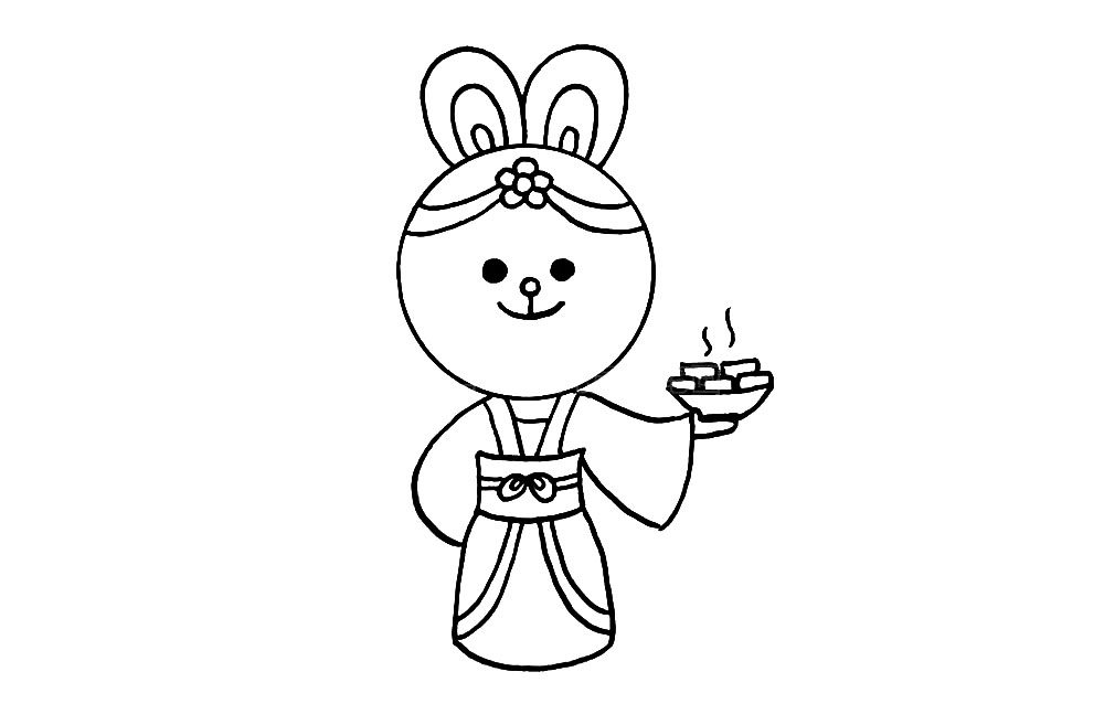 嫦娥版玉兔简笔画画法教程
