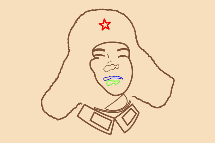 雷锋简笔画画法详解