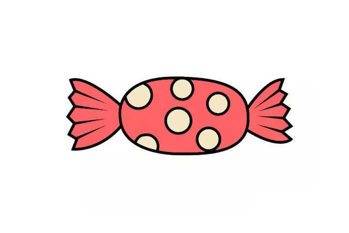 糖果简笔画教程