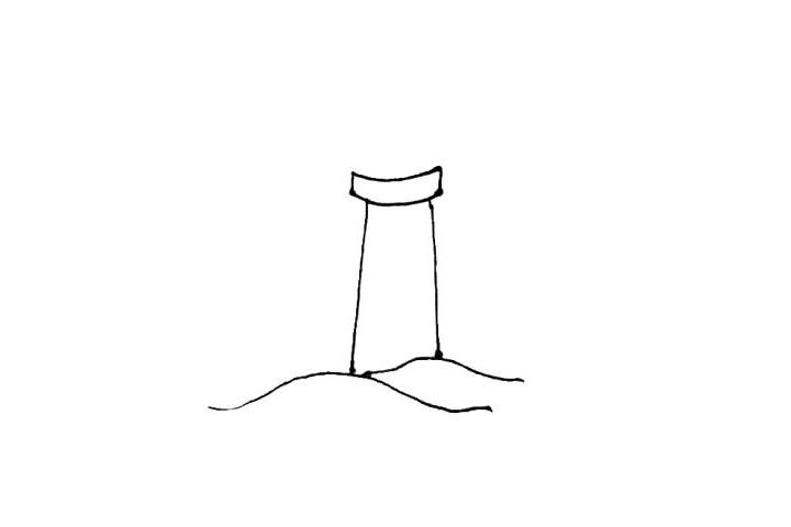 灯塔简笔画画法步骤