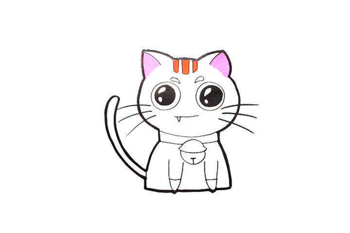 怎么画简单可爱小猫简笔画画法
