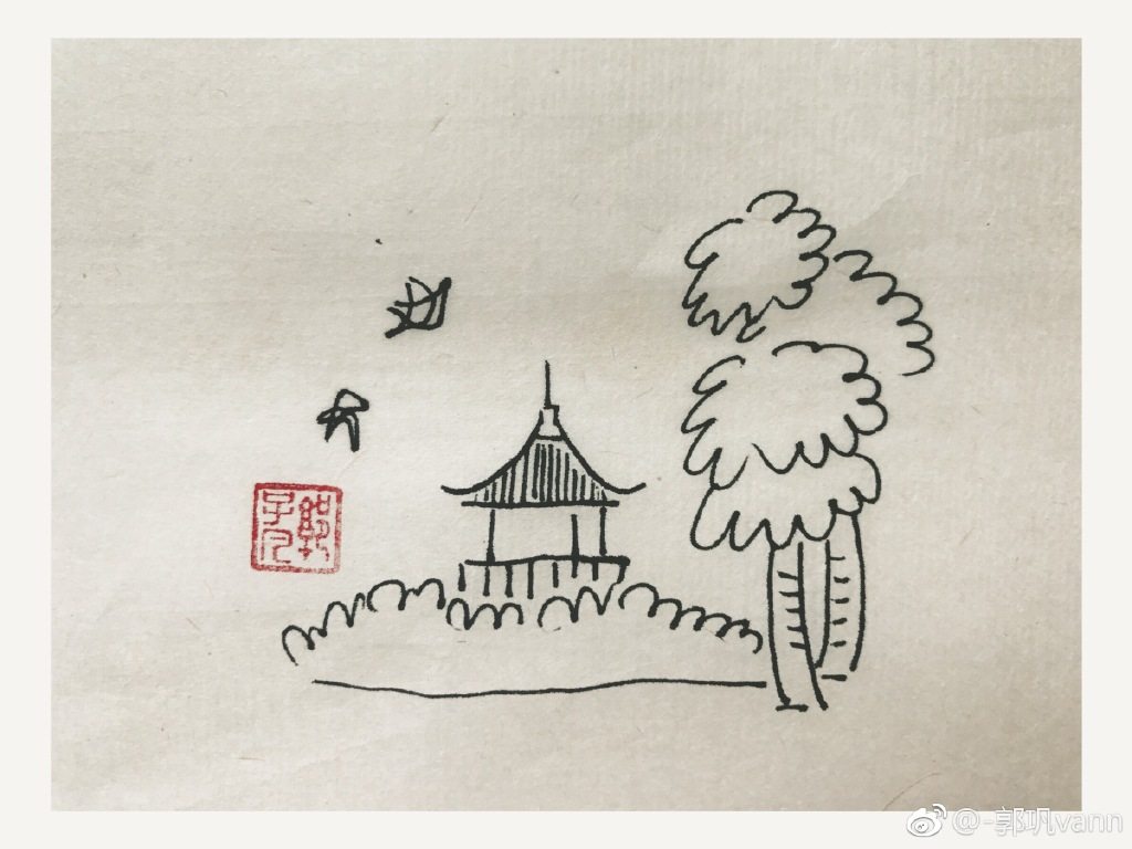 一组超简单的风景简笔画