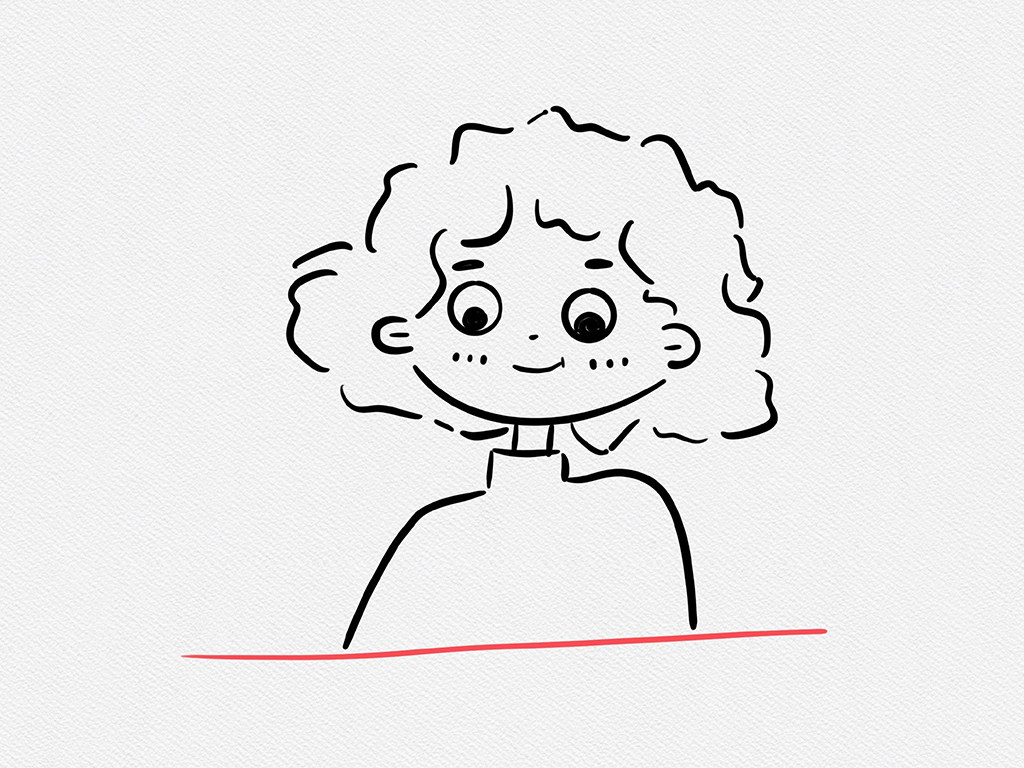 学画可爱小女孩简笔画