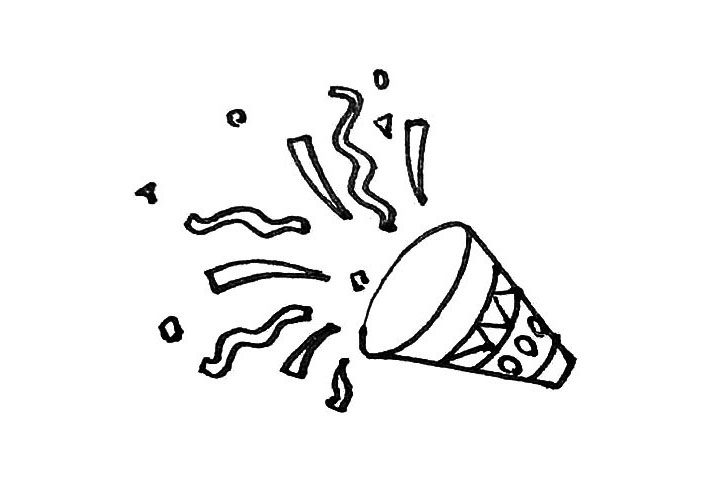学画礼炮简笔画