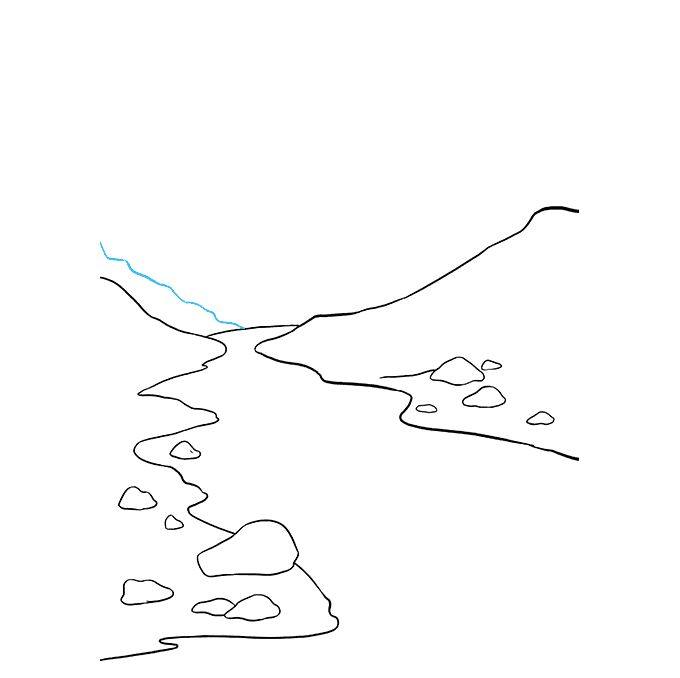如何画一条河的简笔画