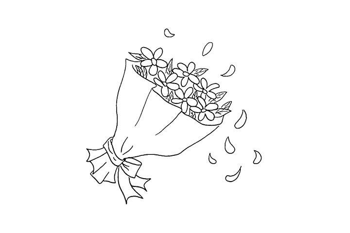一束花简笔画画法详解