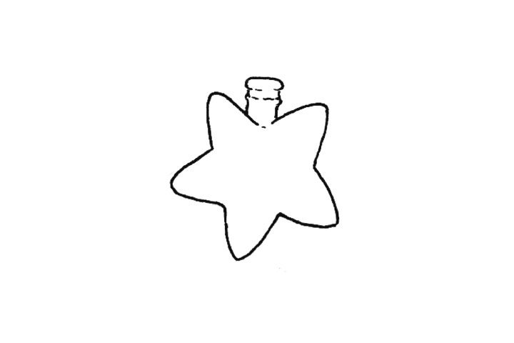 星星许愿瓶简笔画画法步骤