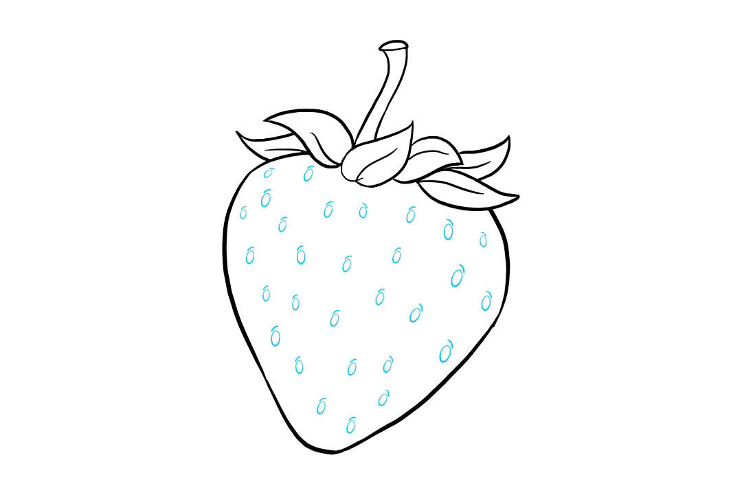 如何画草莓简笔画