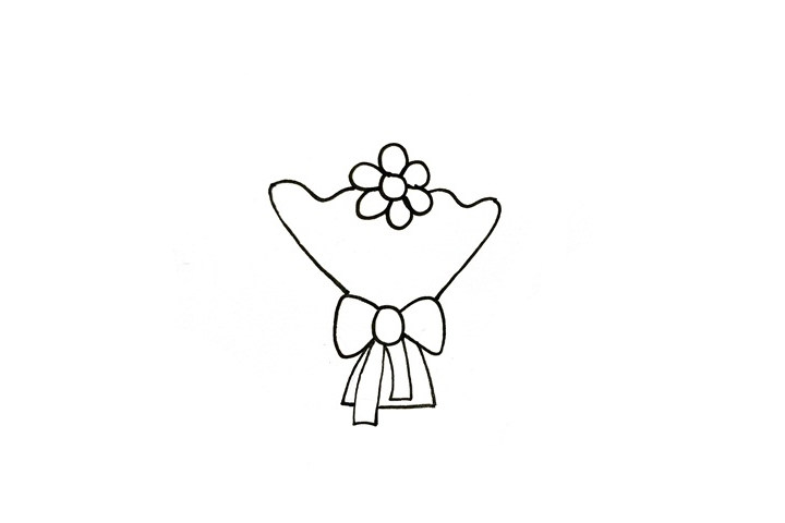怎么画漂亮的花束简笔画