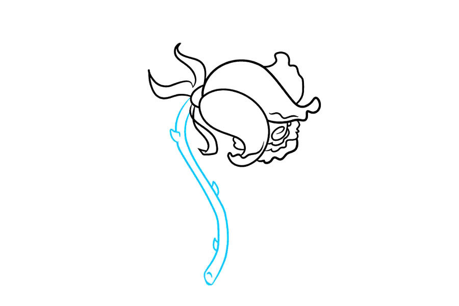 如何画凋谢的玫瑰花简笔画