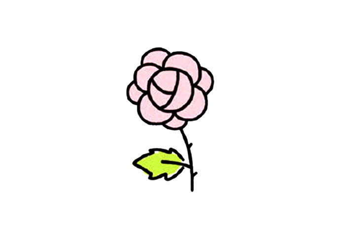 可爱小花玫瑰花简笔画教程
